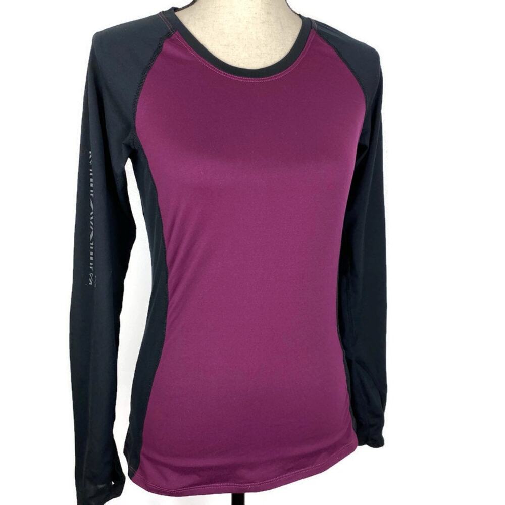 SnowAngel Sleek & Sassy Athletic Top Purple Long Sleeve Thumbholes USA Womens Sm